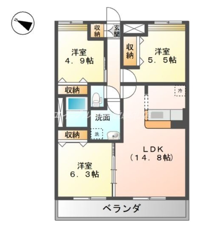 間取図 ベィビー　コート