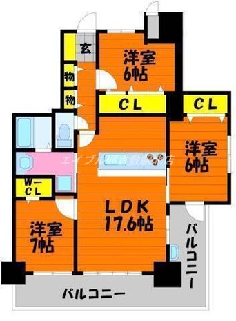 間取図 アルファスマート老松町