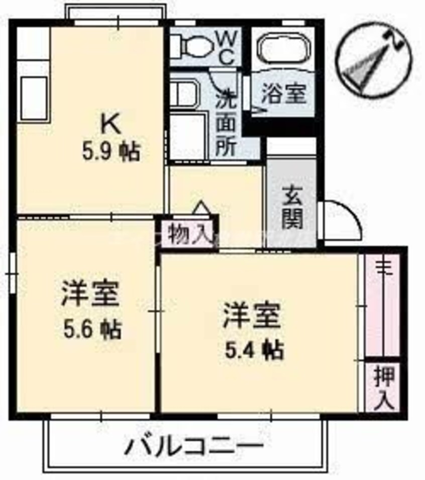 間取図 グランメイト　B棟