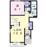 エルフトゥーロ　Ａ 1LDKの間取り