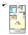 ライフシティ林 1Rの間取り