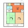 レモンハイツ駅前 2DKの間取り