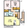 グレイス　ソシアM 2LDKの間取り