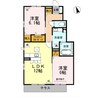 グレイス　ソシアM 2LDKの間取り