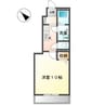 グローリーアース 1Kの間取り