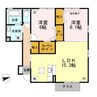 グリーンパークNAO 2LDKの間取り