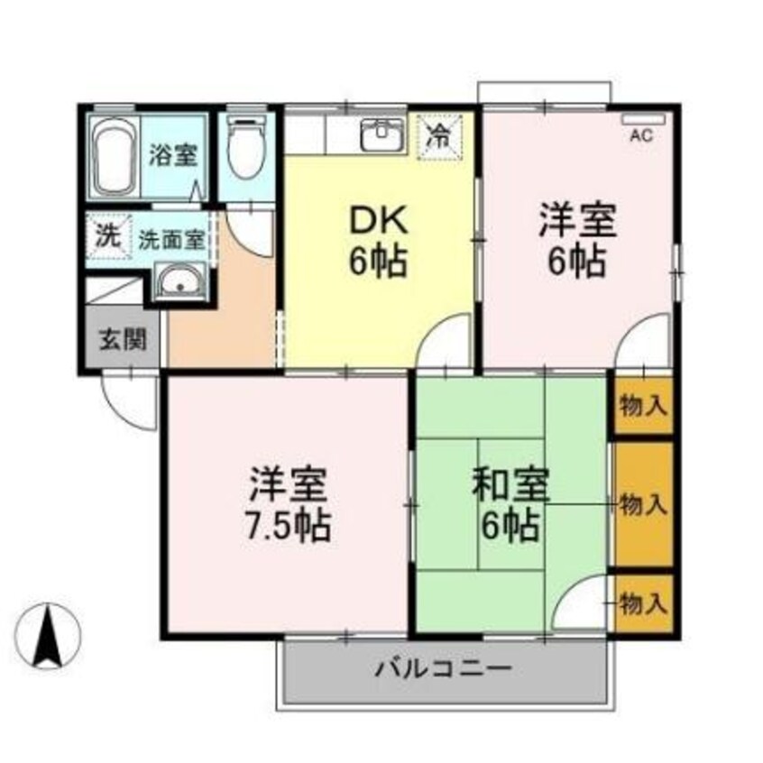 間取図 フレンドリーハイツ日野