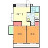 メゾンドインカルシ 2DKの間取り