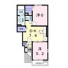 アプローズ・N 2DKの間取り