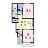 アプローズ・N 2DKの間取り