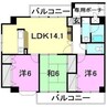 スカイフォレスト 3LDKの間取り