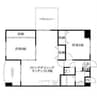 信楽マンションV 2LDKの間取り