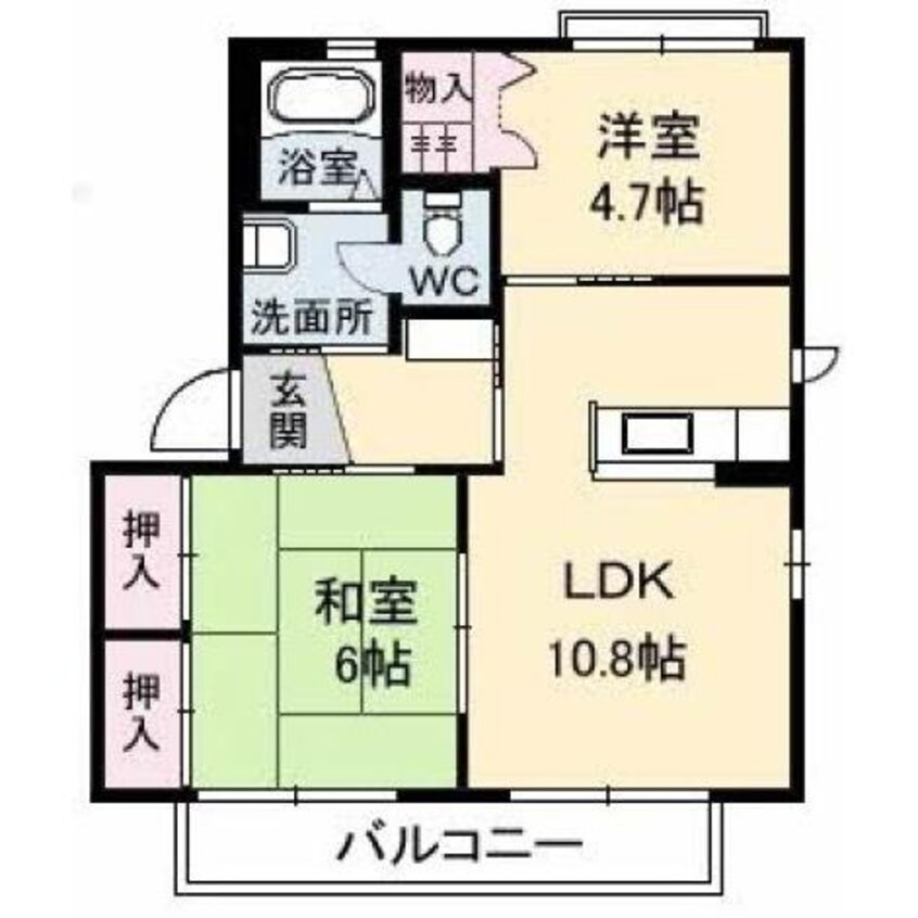 間取図 シャーメゾン北黒田　A