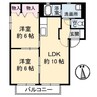 バリージュ大西　A 2LDKの間取り