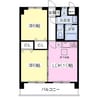 ルネス余戸 2LDKの間取り
