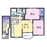 ゼフィルス新川 2LDKの間取り