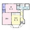 ゼフィルス新川 2DKの間取り