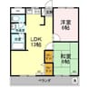 山陽ハイツ 2LDKの間取り