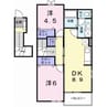 コーストアヴェニュー 2DKの間取り