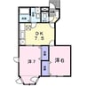 ラルジュ余戸 2DKの間取り