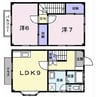 ドミールシャンテ 2LDKの間取り