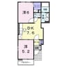 フィオリーレ 2DKの間取り
