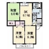 クレスト恵久美 3DKの間取り