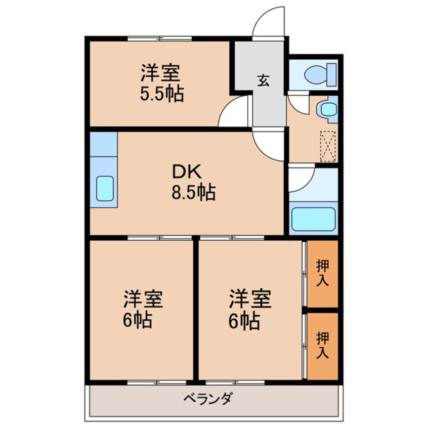 間取図 グランドール余戸