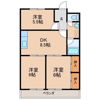 間取図 グランドール余戸