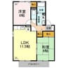 リヴェールSACHI 2LDKの間取り