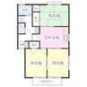 ハッピータウン白水 3DKの間取り