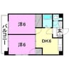 パールクラフト 2DKの間取り