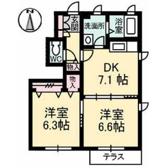 間取図 grove place B