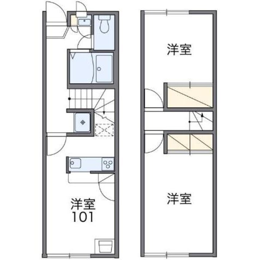 間取図 レオパレスプレミール鳥の木Ⅱ