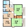 第2トキワコーポ 3DKの間取り