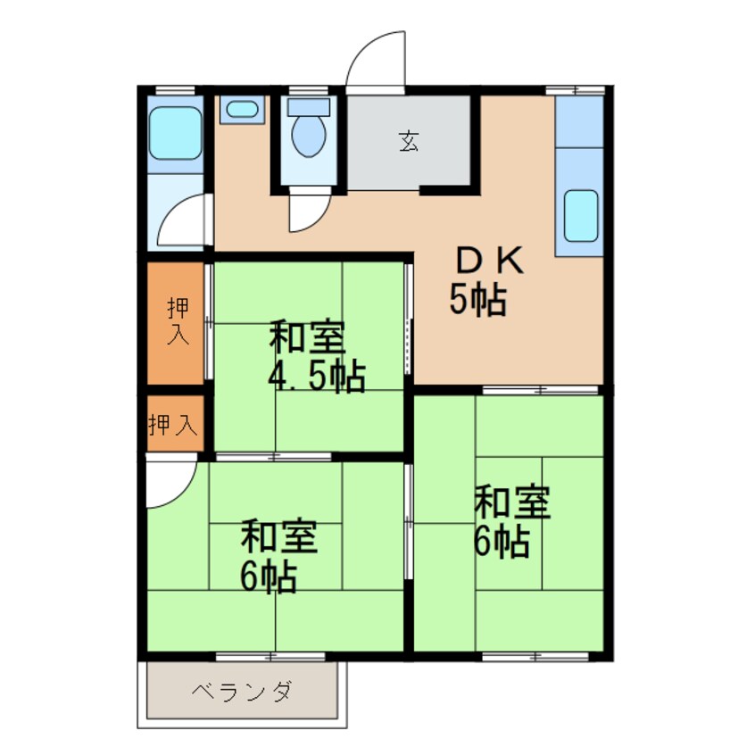 間取図 第1トキワコーポ