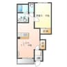 フローラルコート 1LDKの間取り