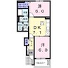 ドミール ベガ 2DKの間取り