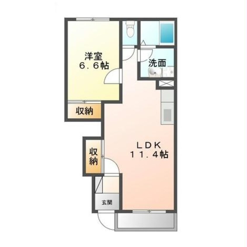 間取図 クレシア南黒田