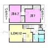 エレガンテ パティオ 2LDKの間取り