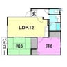 セジュール西余戸 2LDKの間取り