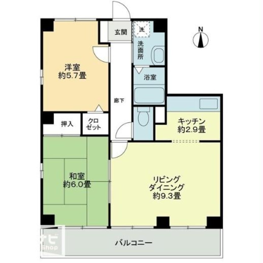 間取図 フォブールMⅡ