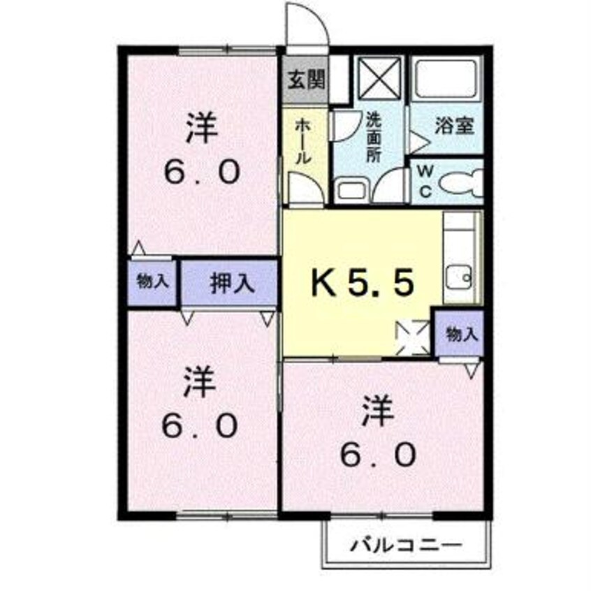 間取図 エール西垣生