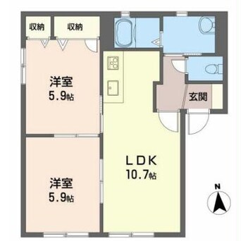 間取図 バリュージュ古川南