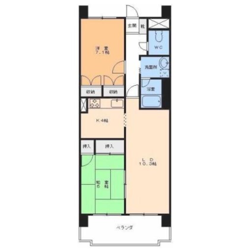 間取図 カントリーハウス椿Ⅰ