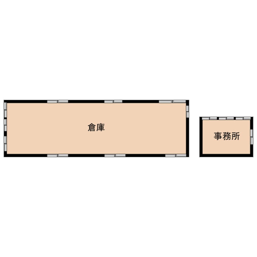 間取図 筒井 貸事務所付き倉庫