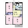 サンフィールドK 3DKの間取り