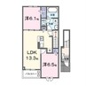 ポプラ 2LDKの間取り