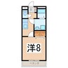 レインボーハイツ 1Kの間取り