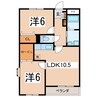 ラ・ルミエール 2LDKの間取り